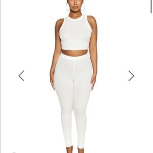 Naked Wardrobe White Leggings